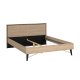 TVILUM Ry Bettgestell, mit Kopfteil und Lattenrost - Naturfolie/Melamin und Holz (160x200)