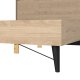 TVILUM Ry Bettgestell, mit Kopfteil und Lattenrost - Naturfolie/Melamin und Holz (160x200)