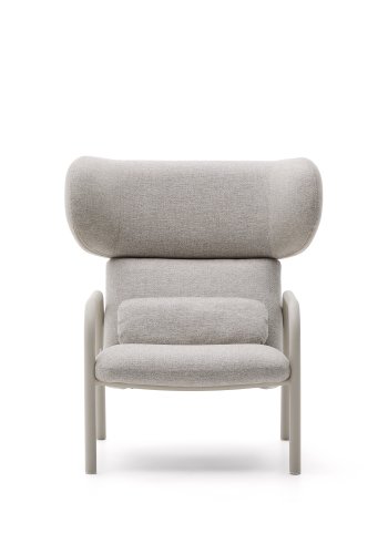 KAVE HOME Inari lenestol i beige og stl med beige malt overflate FSC Mix Credit