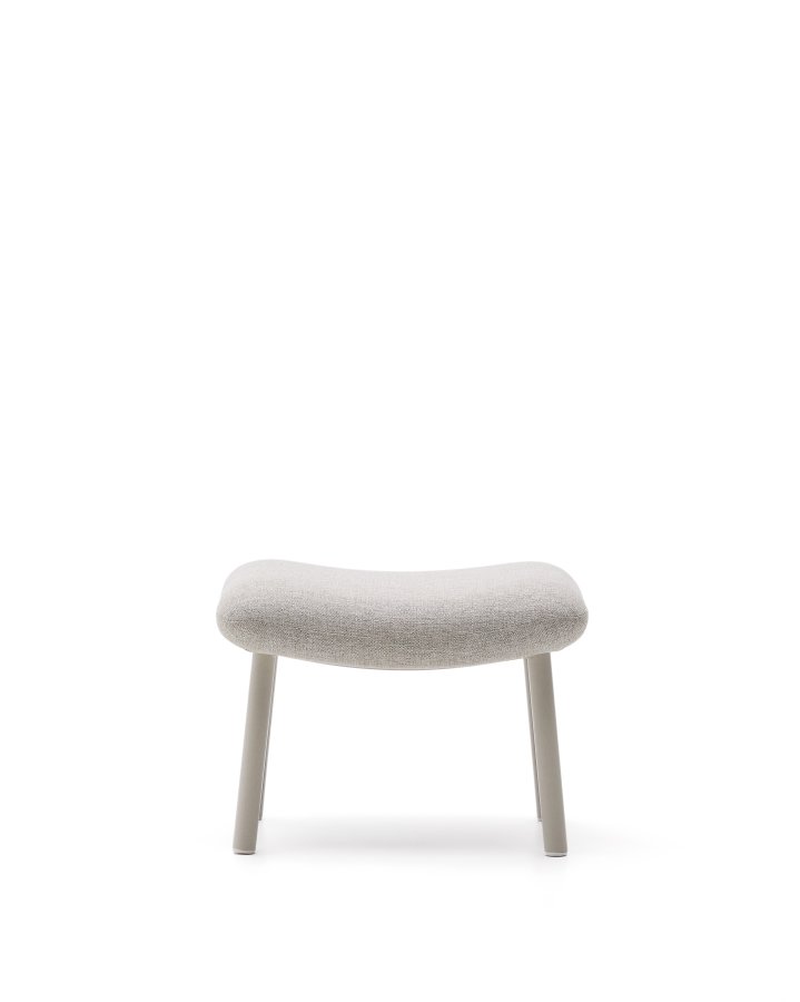 KAVE HOME Inari fotsttte i beige og stl med beige malt overflate 60 x 50 cm FSC Mix Credit