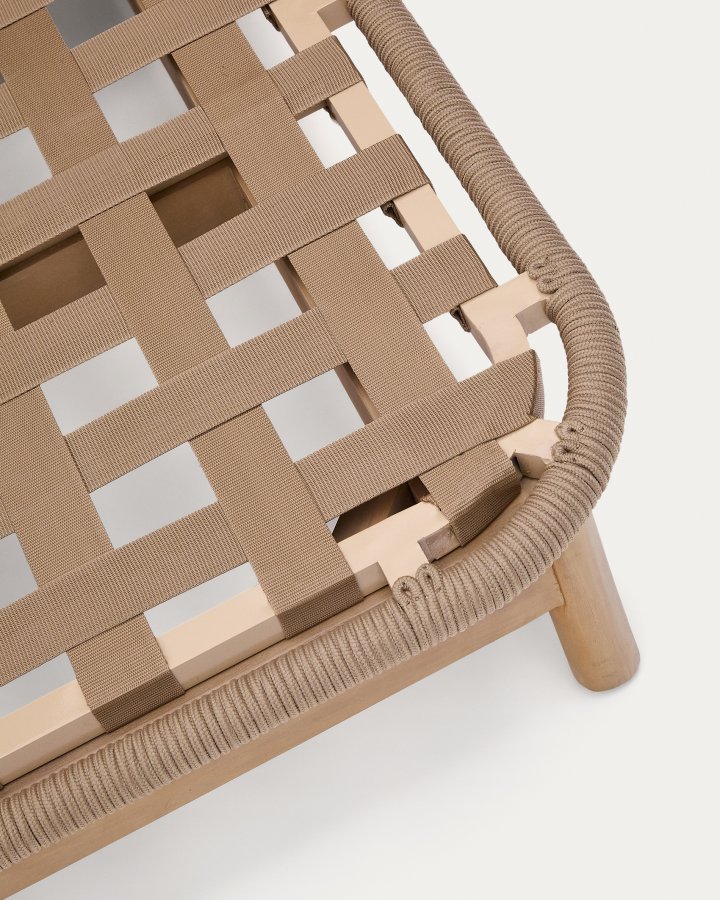 KAVE HOME Catalina dobbel solseng i beige tau og FSC 100 % heltre akasie