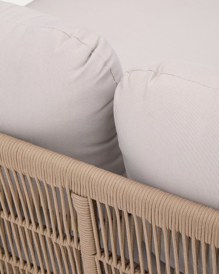 KAVE HOME Catalina dobbel solseng i beige tau og FSC 100 % heltre akasie