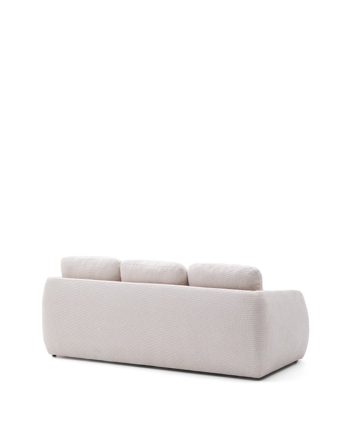 KAVE HOME Laira 3-pers. sovesofa - ecru chenillestoff (225 cm)