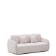 KAVE HOME Laira 3-pers. sovesofa - ecru chenillestoff (225 cm)
