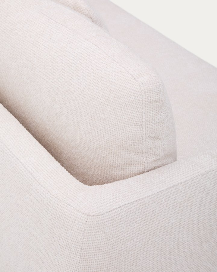 KAVE HOME Laira 3-pers. sovesofa - ecru chenillestoff (225 cm)