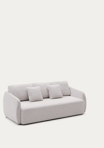 KAVE HOME Laira 3-pers. sovesofa - ecru chenillestoff (225 cm)