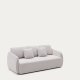KAVE HOME Laira 3-pers. sovesofa - ecru chenillestoff (225 cm)