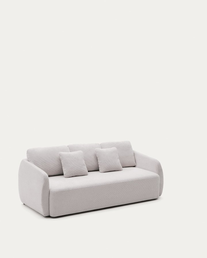 KAVE HOME Laira 3-pers. sovesofa - ecru chenillestoff (225 cm)