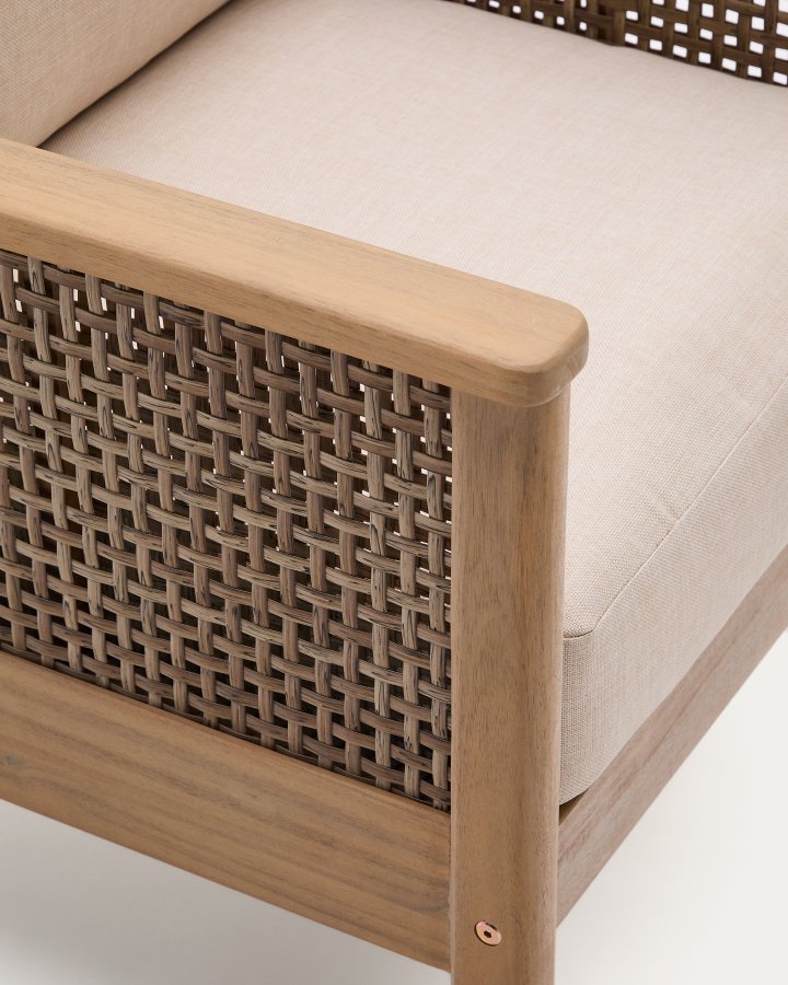 KAVE HOME Alabe-sett bestende av en 2-seters sofa, 2 lenestoler og et salongbord i FSC 100 % ac