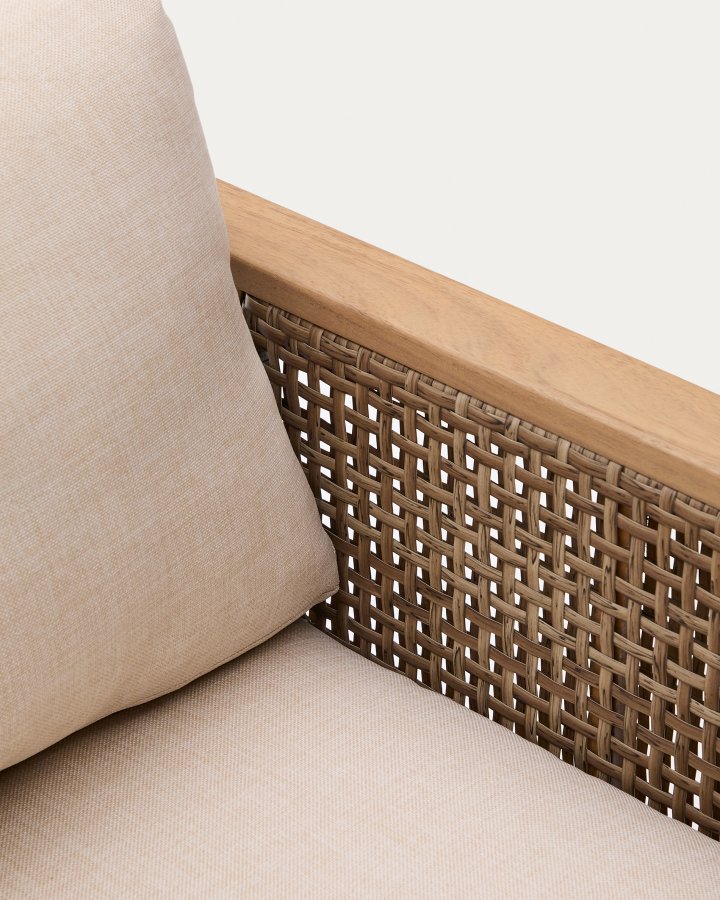 KAVE HOME Alabe-sett bestende av en 2-seters sofa, 2 lenestoler og et salongbord i FSC 100 % ac