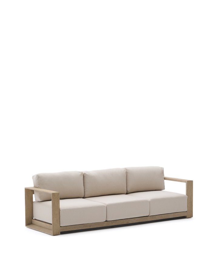 KAVE HOME Ambra 3-seters sofa i heltre akasie med lys overflate 249 cm