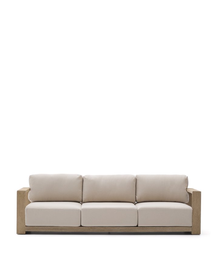 KAVE HOME Ambra 3-seters sofa i heltre akasie med lys overflate 249 cm