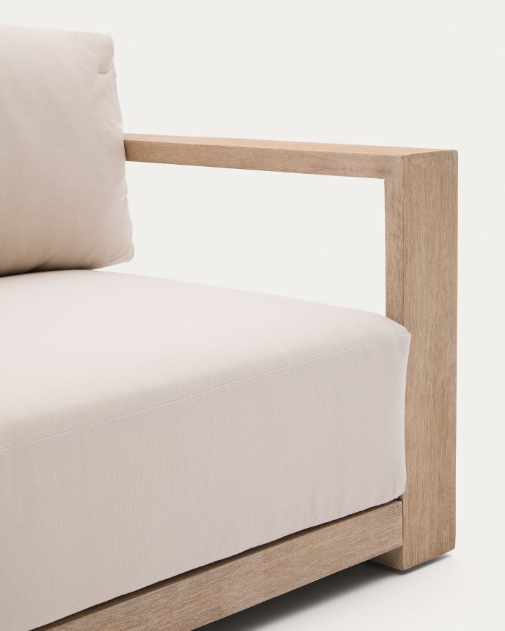 KAVE HOME Ambra 3-seters sofa i heltre akasie med lys overflate 249 cm