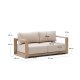 KAVE HOME Ambra 2-seters sofa i heltre akasie med lys overflate 174 cm