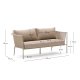 KAVE HOME Zivia utendrs 2-seters sofa i ecru tau og grnt galvanisert stl 178 cm