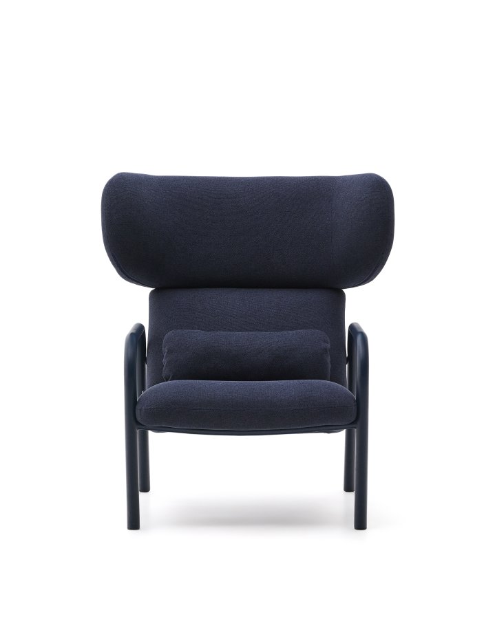 KAVE HOME Inari lenestol i bl med beige lakkert stlfinish FSC Mix Credit