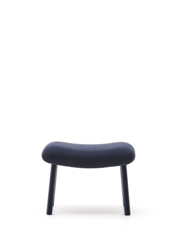 KAVE HOME Inari fotsttte i bltt og stl med blmalt overflate 60 x 50 cm FSC Mix Credit