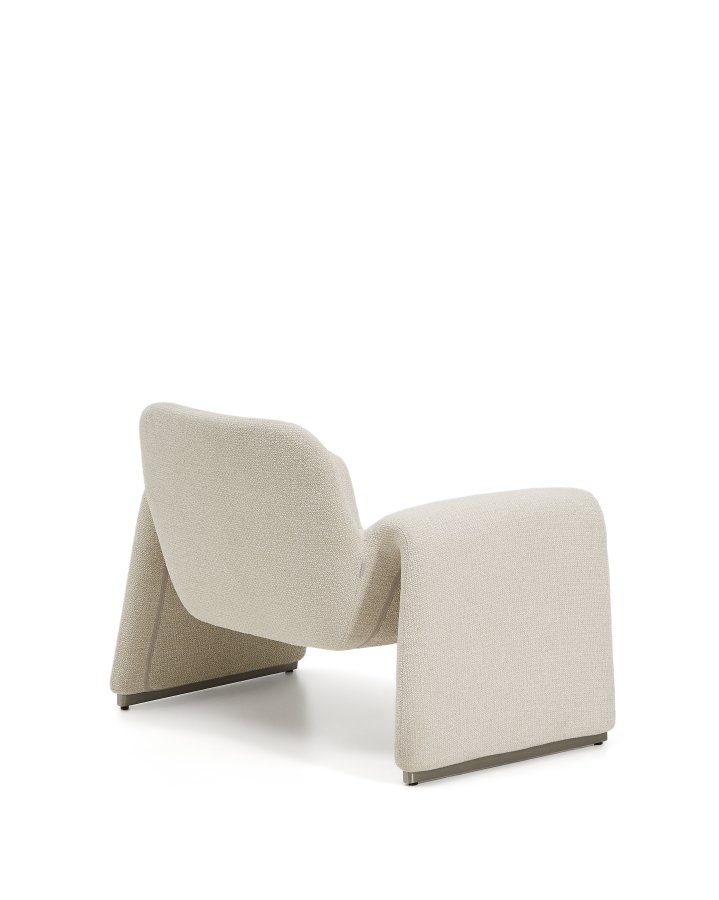 KAVE HOME Melvia l�nestol, m. arml�n - beige chenille stof