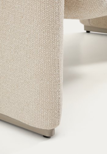 KAVE HOME Melvia l�nestol, m. arml�n - beige chenille stof
