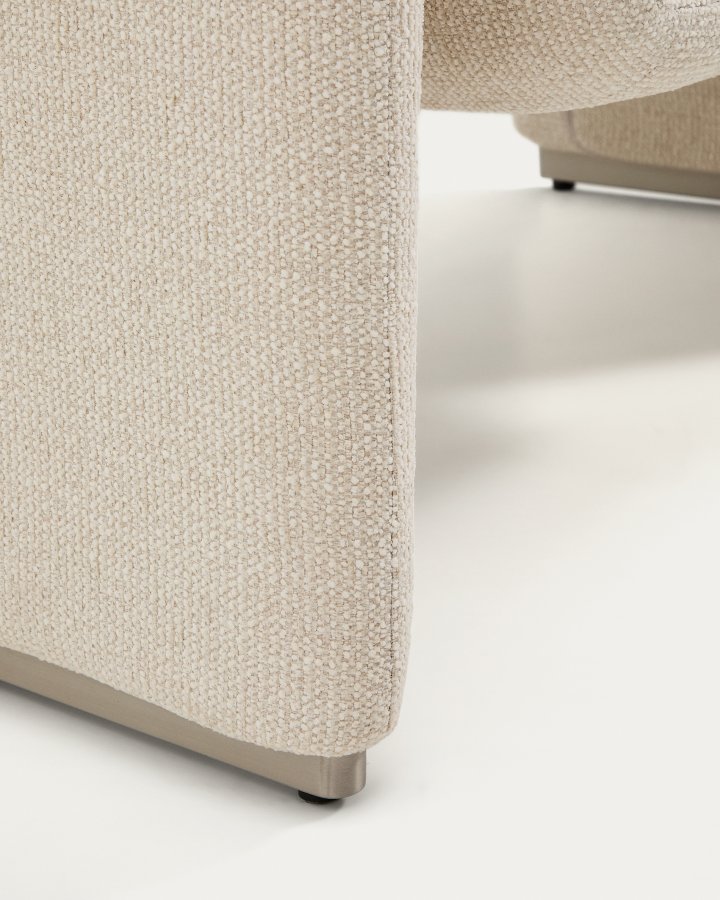 KAVE HOME Melvia l�nestol, m. arml�n - beige chenille stof