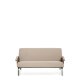 KAVE HOME Amsen 2 pers. sofa - lysebrun chenille, valn�ddekrydsfiner, b�rstet rustfrit st�l (150cm)