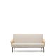 KAVE HOME Amsen 2 pers. sofa - beige chenille, egetr�skrydsfiner, b�rstet rustfrit st�l (150cm)