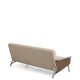 KAVE HOME Amsen 3 pers. sofa - lysebrun chenille, valn�ddekrydsfiner, b�rstet rustfrit st�l (190cm)