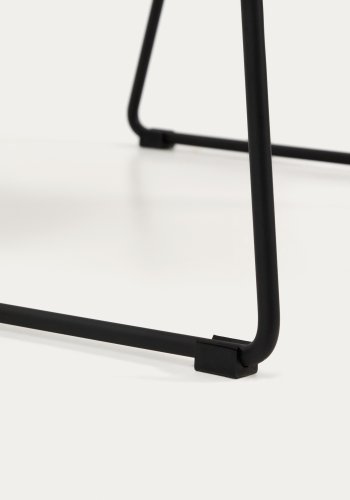 KAVE HOME Asen l�nestol - beige chenille og sort st�l