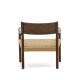 KAVE HOME Yalia lenestol, med armlener - naturlig tau og valnttfarget eik