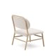 KAVE HOME Helda lenestol - beige chenille og naturlig eik