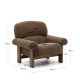 KAVE HOME Nema lenestol i taupe boucl med ben i heltre ask med valnttfinish FSC 100%
