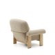 KAVE HOME Nema lenestol i beige chenille med ben i heltre ask i naturlig utfrelse FSC 100%