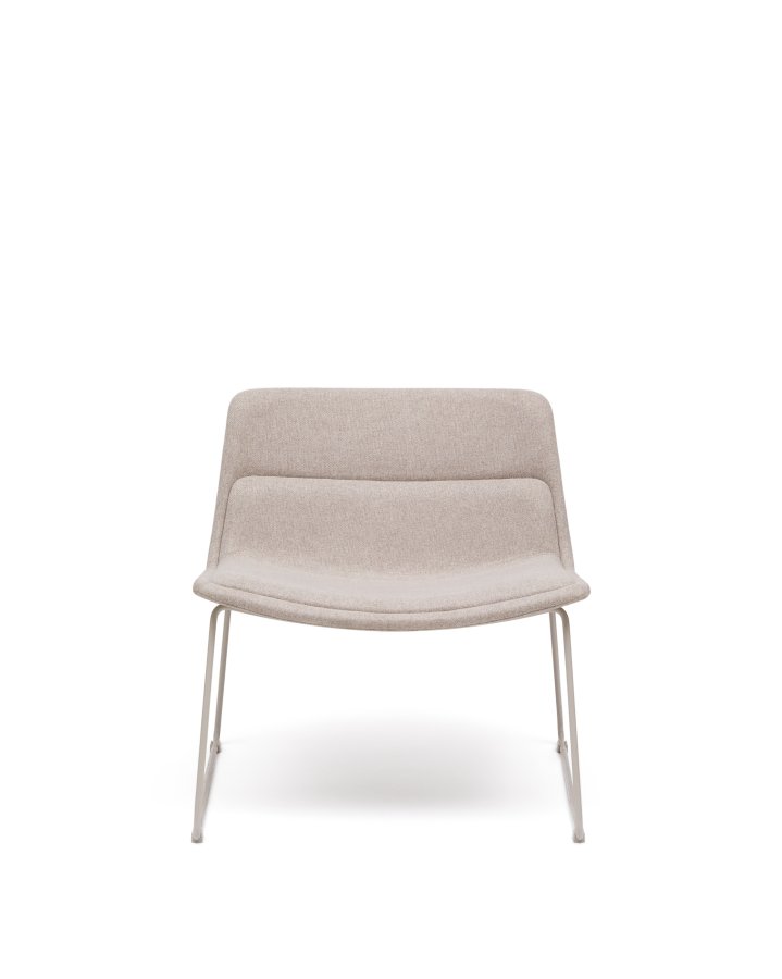 KAVE HOME Zahara beige lenestol og stl i beige utfrelse, 100 % FSC