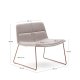 KAVE HOME Zahara Sessel - beige Stoff und Terrakotta-Stahl