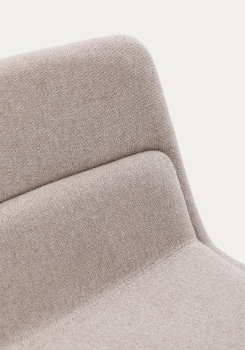 KAVE HOME Zahara Sessel - beige Stoff und Terrakotta-Stahl