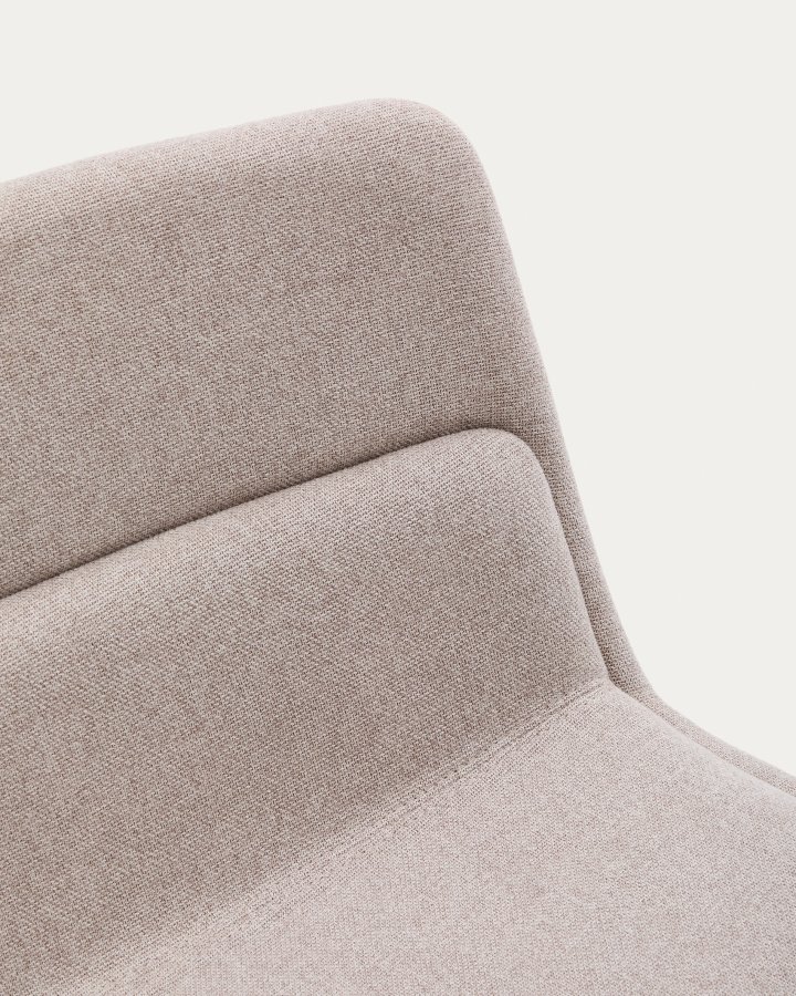 KAVE HOME Zahara Sessel - beige Stoff und Terrakotta-Stahl