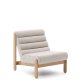 KAVE HOME Magira beige lenestol i heltre eik med naturlig finish