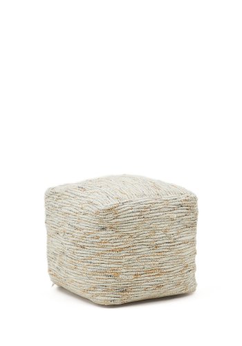 KAVE HOME Selise puff laget av naturlig jute 45 x 45 cm