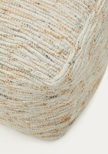 KAVE HOME Selise puff laget av naturlig jute 45 x 45 cm
