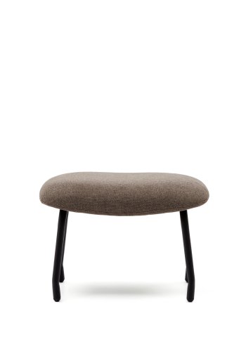 KAVE HOME Belina fotsttte, rektangulr - lysebrunt chenillestoff og stl (58,5x41)