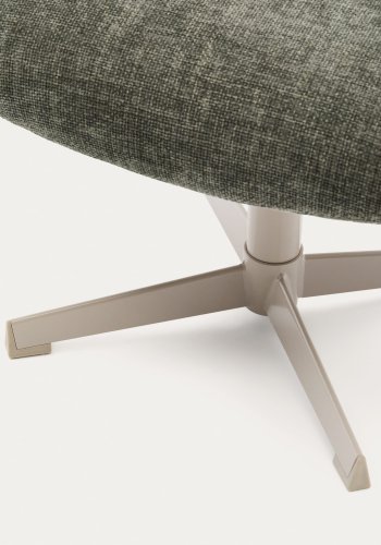 KAVE HOME Teryl grnn chenille fotsttte med grlakkert metall, FSC 100%.