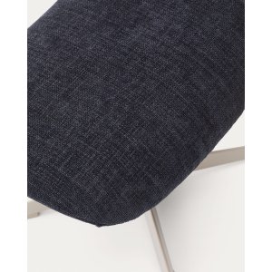 KAVE HOME Teryl bl chenille-fodsttte med grlakeret metal, FSC 100%.