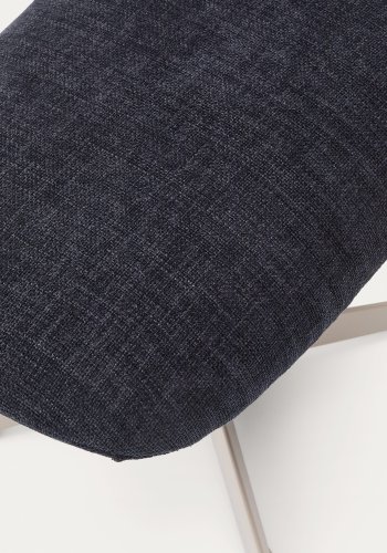 KAVE HOME Teryl bl chenille fotsttte med grlakkert metall, FSC 100%.