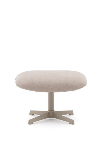 KAVE HOME Jaspe beige fotsttte med grtt metall, FSC 100%