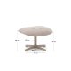 KAVE HOME Jaspe beige fotsttte med grtt metall, FSC 100%