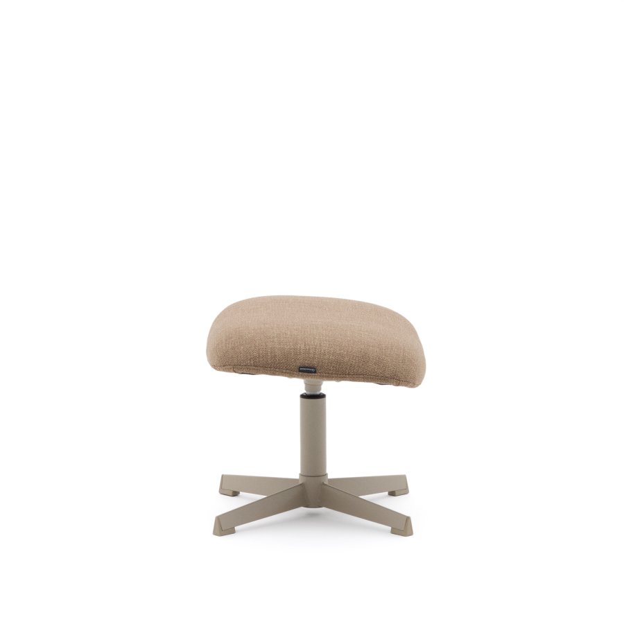 KAVE HOME Jaspe lysebrun fotsttte med grtt metall, FSC 100%