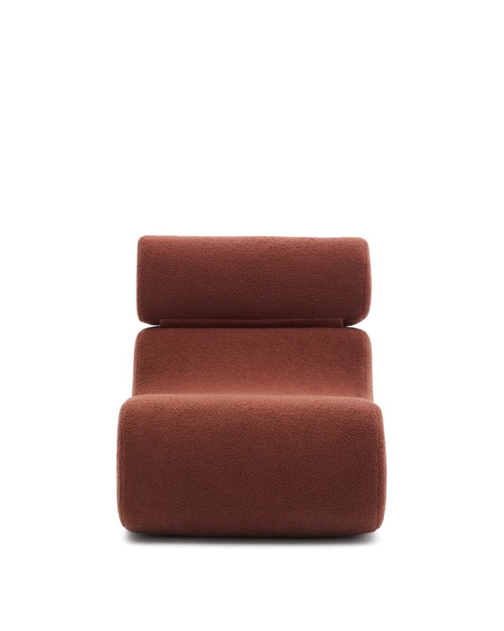 KAVE HOME Club terracotta boucl lenestol