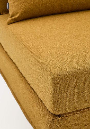 KAVE HOME Arty umwandelbarer Pouf/Bett – Senfstoff (70 x 89 (200)