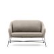 KAVE HOME Brida 2-manns sofa - beige stoff og sort stl
