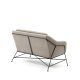KAVE HOME Brida 2-manns sofa - beige stoff og sort stl